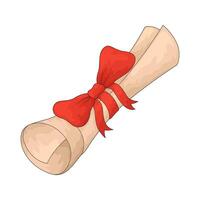 Illustration of Certificate Scroll vector