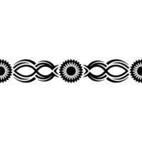 Stylized Tribal Border, Repeating Pattern, Elegant vector