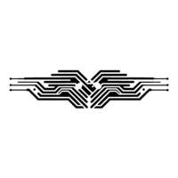 Circuitry Emblem, Futuristic Symbol, Digital Innovation vector
