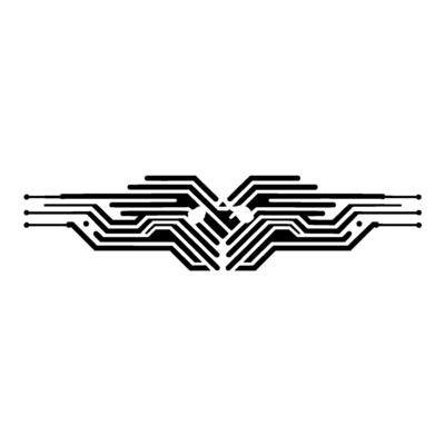 Circuitry Emblem, Futuristic Symbol, Digital Innovation