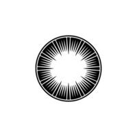 Geometric Eye - Minimalist Radial Focus vector