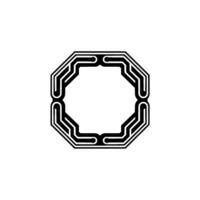 Geometric Octagon Pattern, Minimalist , Modern Emblem vector