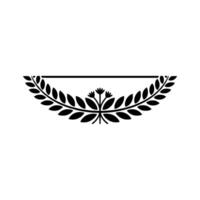 Elegant Laurel Branch Divider, Minimalist vector