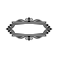 Elegant Black Ornamental Frame, Blank Space vector