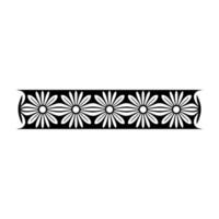 Geometric Floral Border, Minimalist , Elegant Pattern vector