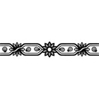 Nautical Border Stylized Seashell and Floral vector