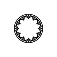 Elegant Sakura Circle Emblem, Minimalist Japanese vector