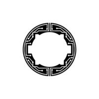 Circuitry Circle Minimalist Tech vector