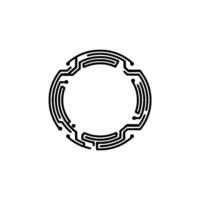 Circuit Ring Minimalist Tech , Digital Connection, Technology vector