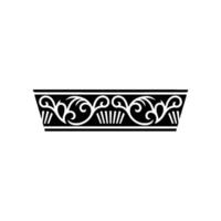 Intricate Black and White Border, Medieval Motif vector