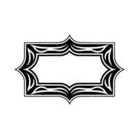 Intricate Black Frame, Stylized Border, Minimalist vector