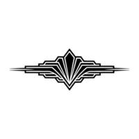 Geometric Zenith Art Deco Emblem, Minimalist vector
