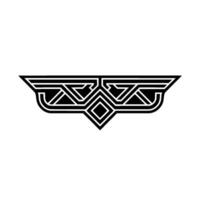 Geometric Wing Emblem,Art Deco Style vector