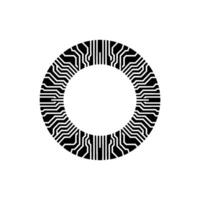 Circuit Ring Minimalist Tech , Digital Abstraction vector
