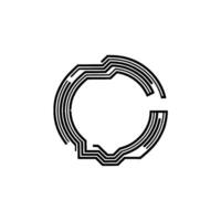 Geometric Circle, Radiant Core Minimalist vector