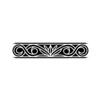 Elegant Vintage Scroll Border, Decorative Element vector