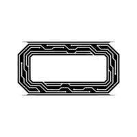 Geometric Circuit Frame, Modern Tech, Circuitry vector