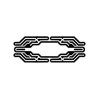 Geometric Circuit Frame, Minimalist vector
