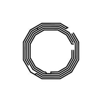 Geometric Loop, Minimalist , Circular Pattern vector