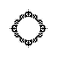 Intricate Floral Frame, Elegant Border, Decorative Circle vector