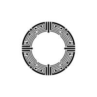 Geometric Circuit Mandala, Minimalist - Abstract vector