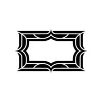 Geometric Frame, Minimalist , Black White, Abstract Ornamentation vector