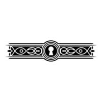 Intricate Celtic Keyhole Border, Vintage vector