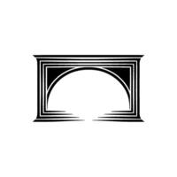 Geometric Arch Frame, Minimalist vector