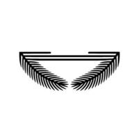 Minimalist Palm Branch Emblem, Modern vector