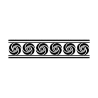 Stylized Celtic Spiral Border, Minimalist vector