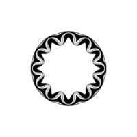 Abstract Circular Wave Pattern, Minimalist vector