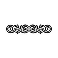 Elegant Black Swirl Border, Vintage Decorative Element vector