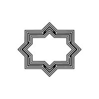 Geometric Star Frame, Minimalist , Abstract Outline vector