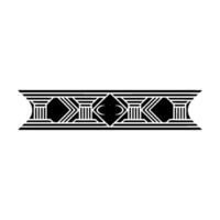 Geometric Deco Border, Stylized Black White, Art deco vector