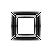 Abstract Window, Linear Perspective, Minimalist vector