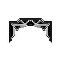 Geometric Gothic Arch, Minimalist vector