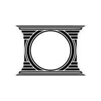 Geometric Circle Frame, Minimalist , Abstract vector