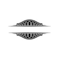 Art Deco Wave Divider, Minimalist Element vector
