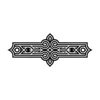 Ornate Black Cross Border, Vintage Decorative Element vector