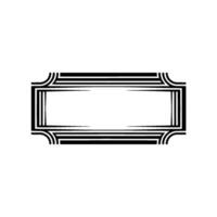 Art Deco Frame, Minimalist , Elegant Border, Vintage Style vector