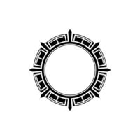 Geometric Portal, Minimalist Emblem, Ancient Symbol vector