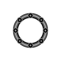 Geometric Circle, Stylized Radial Pattern, Minimalist vector