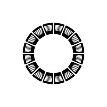 circular formación, minimalista , estratégico planificación vector