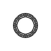 Geometric Circle Ornament, Classical , Minimalist Emblem vector