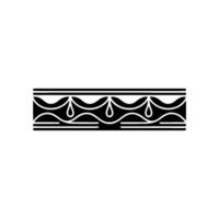 Stylized Water Ripple Border, Minimalist vector