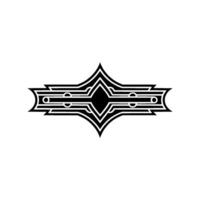 Art Deco Diamond Emblem, Geometric Luxury vector