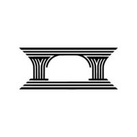Minimalist Archway, Geometric Portal, Modern Emblem vector