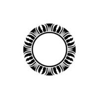 Stylized Sun Frame, Geometric Ornamentation, Minimalist vector