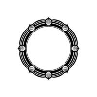 Ornamental Hazelnut Circle, Vintage Element vector