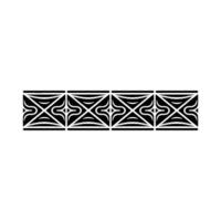 Geometric Tribal Border, Intricate Black Pattern vector